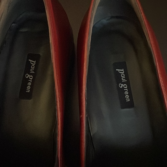 Paul Green Sofia Studded Leather Loafer Wine Size 8 - Picture 9 of 9